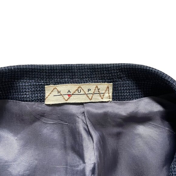 Haupt Mens Blazer 2-Button Gray Checkered Pattern Size 52 - Picture 2 of 14